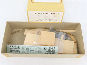 HO Scale Gloor Craft Models Kit 333 B&O Baltimore & Ohio Covered 2-Bay Hopper