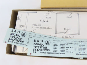 HO Scale Gloor Craft Models Kit 333 B&O Baltimore & Ohio 2-Bay Covered Hopper