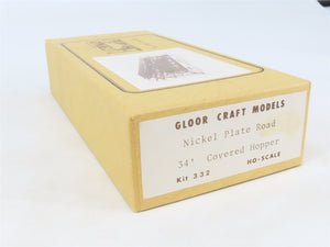 HO Gloor Craft Models Kit 332 NKP Nickel Plate Road 34' Covered 2-Bay Hopper
