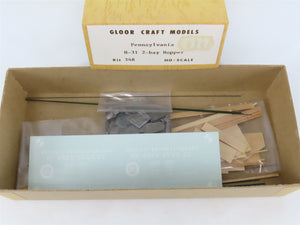 HO Scale Gloor Craft Models Kit 348 PRR Pennsylvania Railroad 2-Bay Hopper