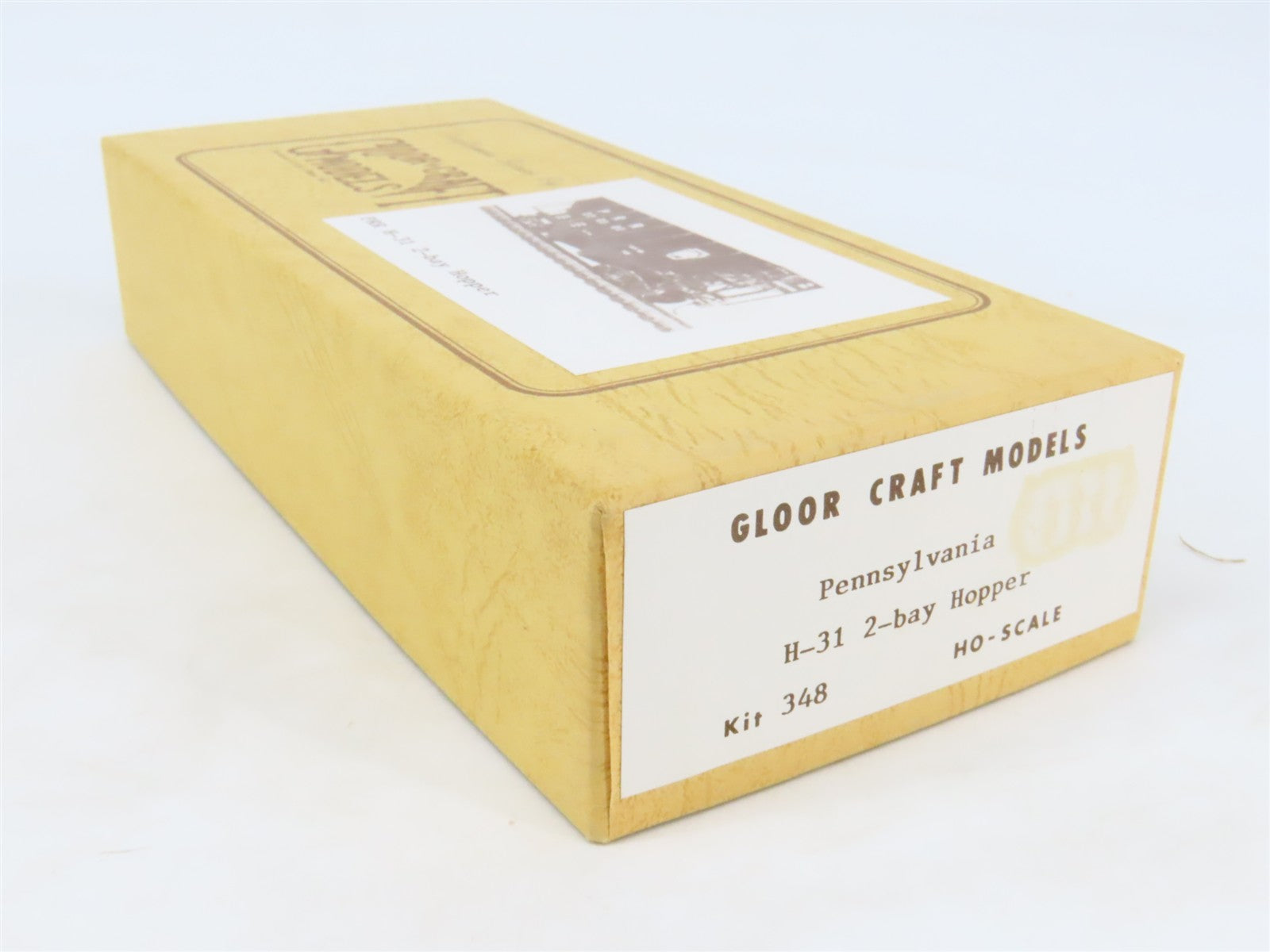 HO Scale Gloor Craft Models Kit 348 PRR Pennsylvania Railroad 2-Bay Hopper