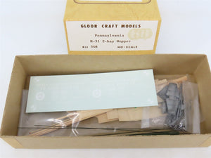 HO Scale Gloor Craft Models Kit 348 PRR Pennsylvania Railroad 2-Bay Hopper
