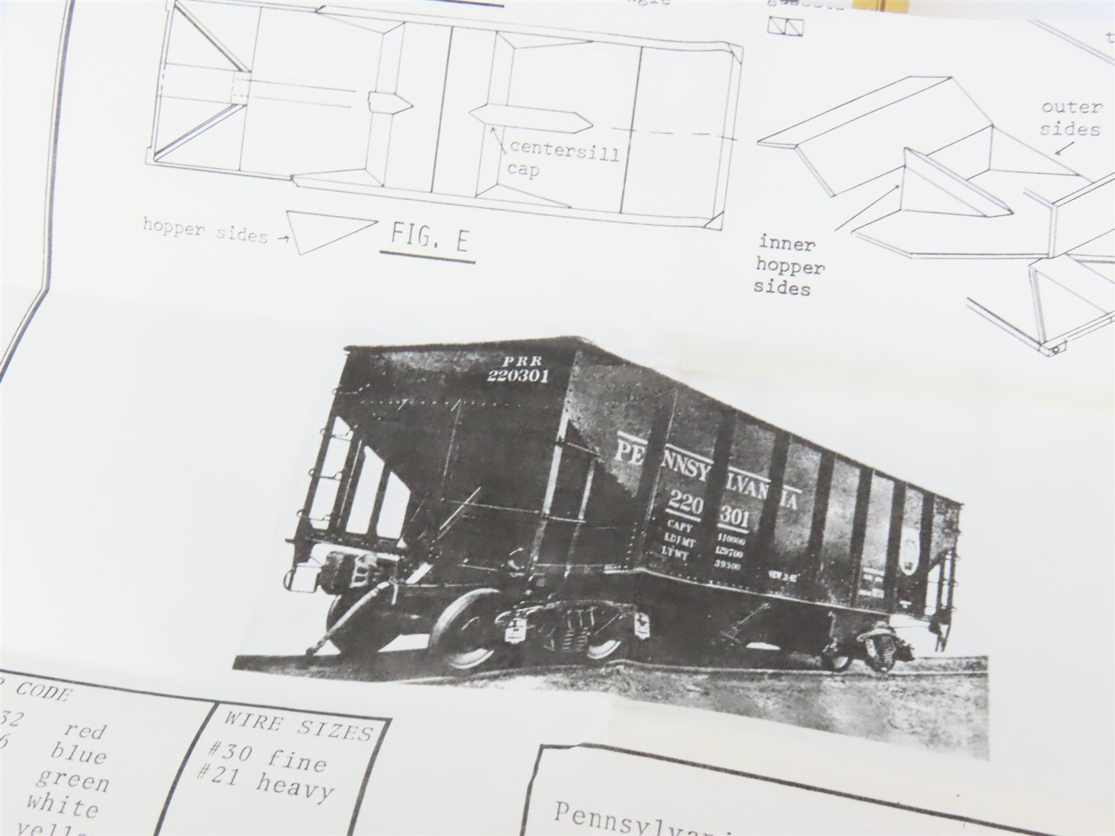 HO Scale Gloor Craft Models Kit 348 PRR Pennsylvania Railroad 2-Bay Hopper