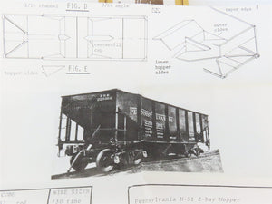 HO Scale Gloor Craft Models Kit 348 PRR Pennsylvania Railroad 2-Bay Hopper
