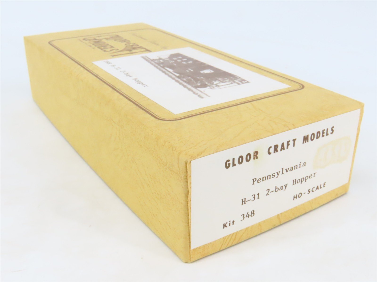 HO Scale Gloor Craft Models Kit 348 PRR Pennsylvania Railroad 2-Bay Hopper