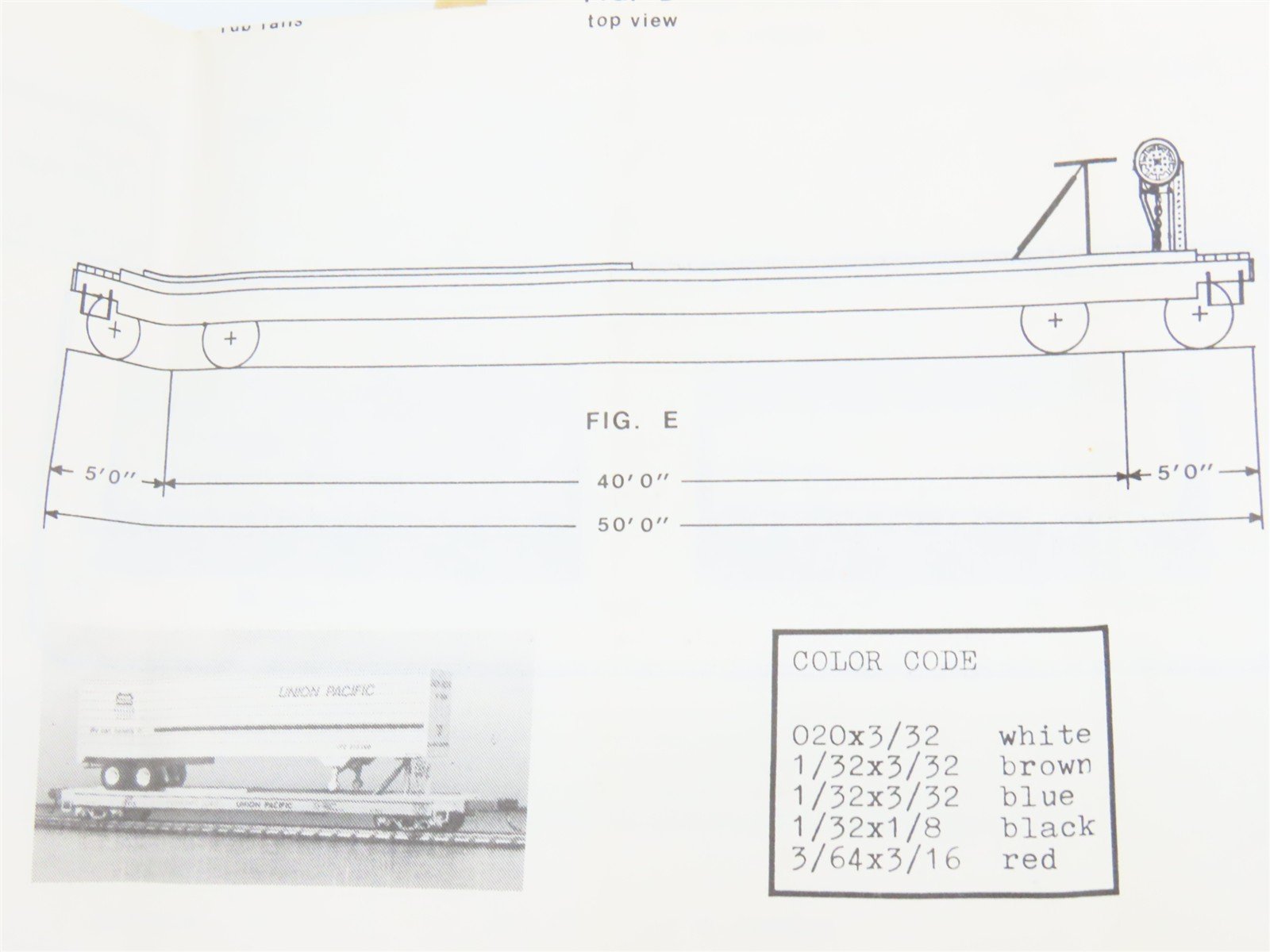 HO Gloor Craft Models Kit 356 Unpainted 50' Covered Flat Car w/ 45' Trailer