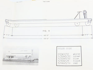 HO Gloor Craft Models Kit 356 Unpainted 50' Covered Flat Car w/ 45' Trailer