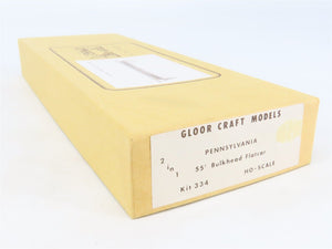 HO Gloor Craft Models 2 in 1 Kit 334 PRR Pennsylvania 55' Bulkhead Flat Car