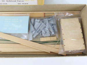 HO Gloor Craft Models 2 in 1 Kit 334 PRR Pennsylvania 55' Bulkhead Flat Car