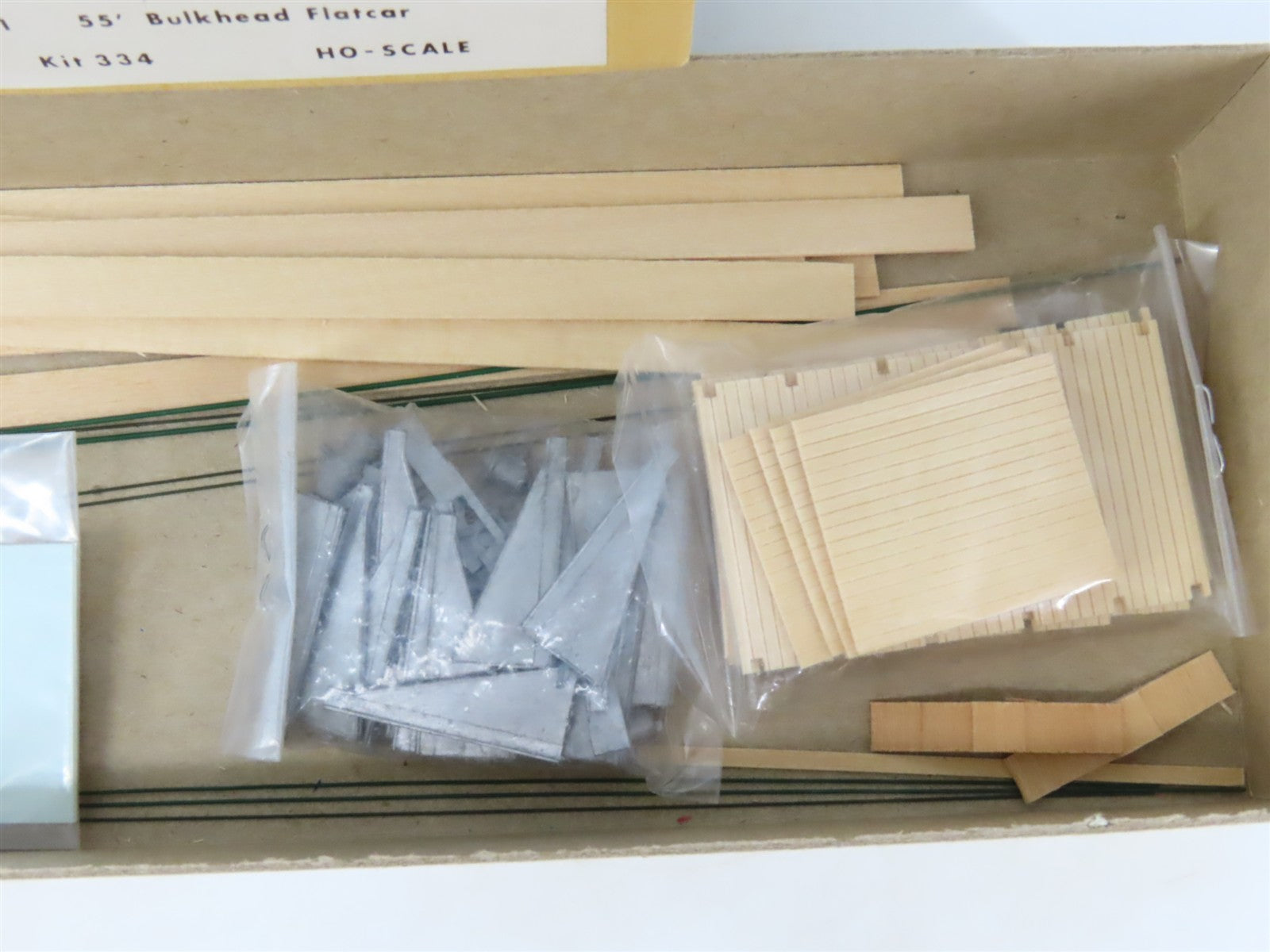 HO Gloor Craft Models 2 in 1 Kit 334 PRR Pennsylvania 55' Bulkhead Flat Car