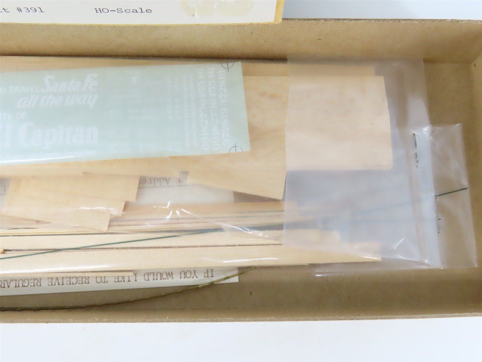 HO Scale Gloor Craft Models Kit 391 ATSF Santa Fe 50' Double Door Auto Box Car