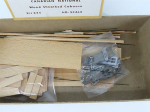 HO Scale Gloor Craft Models Kit 345 CN Canadian National Wood Sheathed Caboose