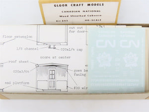 HO Scale Gloor Craft Models Kit 345 CN Canadian National Wood Sheathed Caboose