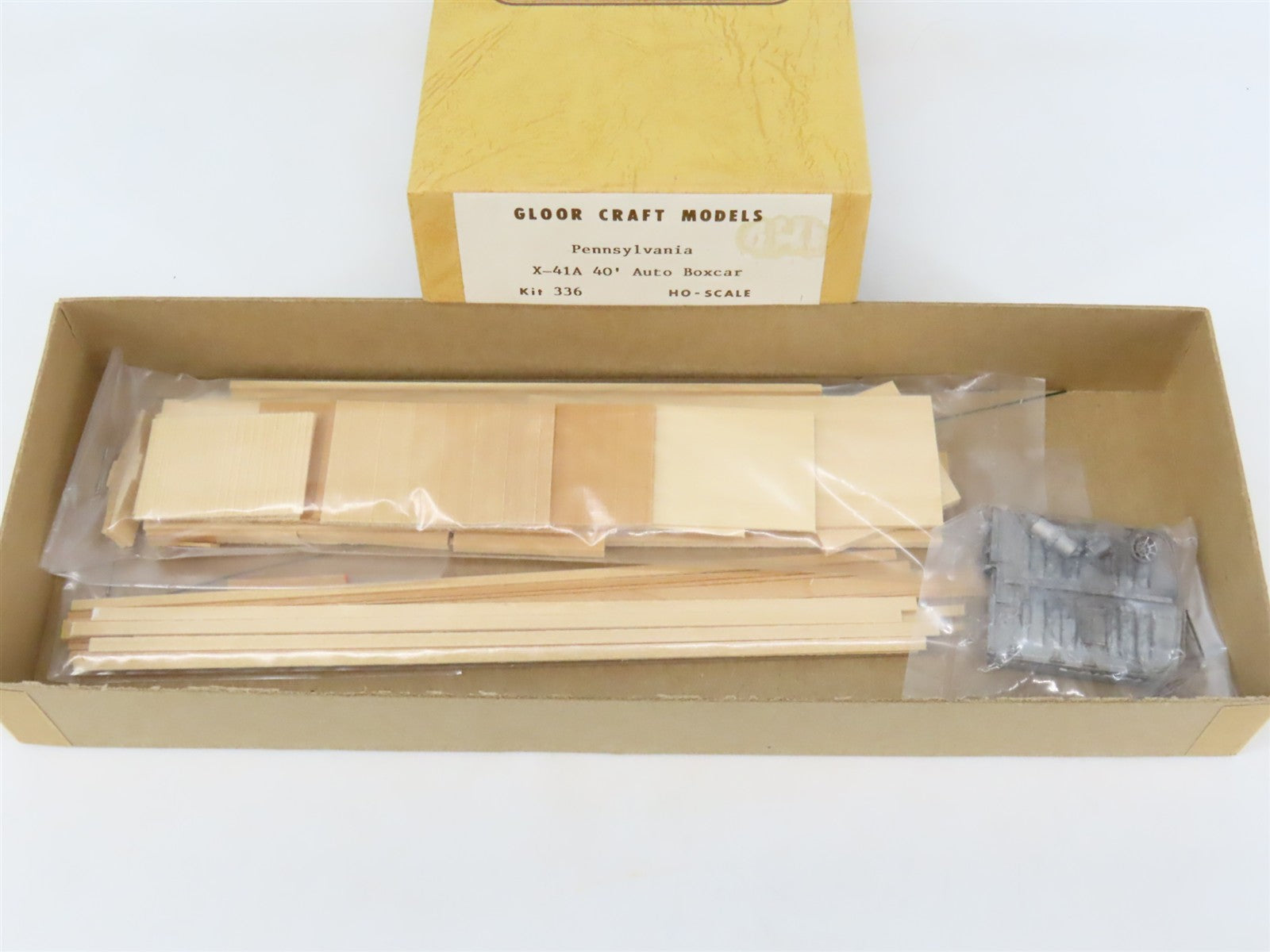 HO Scale Gloor Craft Models Kit 336 PRR Pennsylvania Railroad 40' Auto Box Car