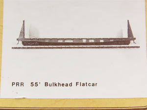 HO Gloor Craft Models 2 in 1 Kit 334 PRR Pennsylvania 55' Bulkhead Flat Car