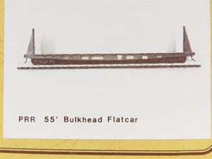 HO Gloor Craft Models 2 in 1 Kit 334 PRR Pennsylvania 55' Bulkhead Flat Car