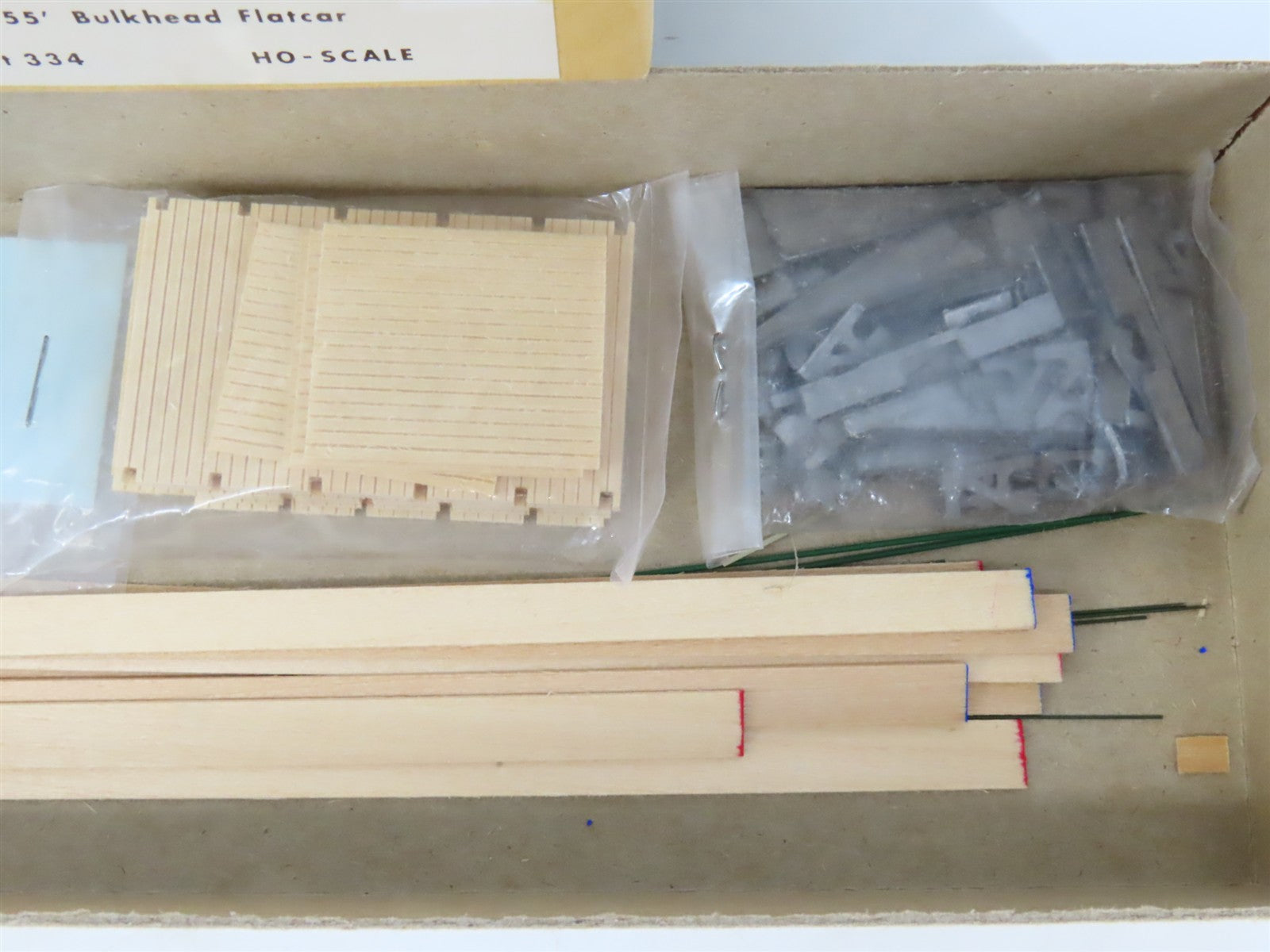 HO Gloor Craft Models 2 in 1 Kit 334 PRR Pennsylvania 55' Bulkhead Flat Car