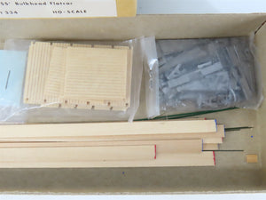HO Gloor Craft Models 2 in 1 Kit 334 PRR Pennsylvania 55' Bulkhead Flat Car