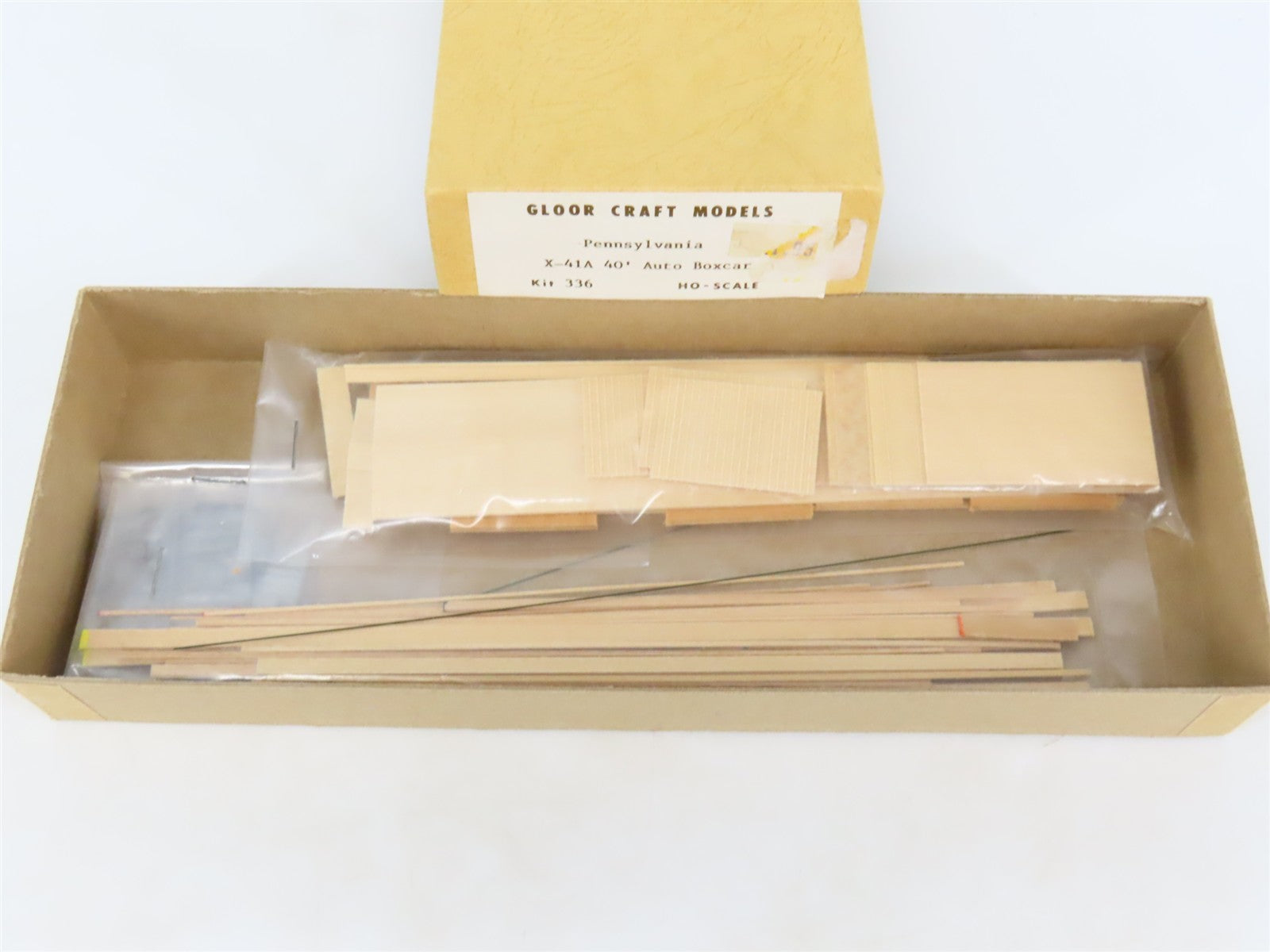 HO Scale Gloor Craft Models Kit 336 PRR Pennsylvania 40' Automobile Box Car