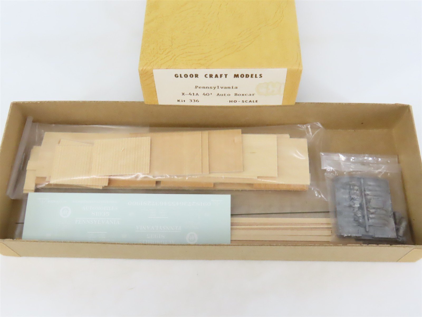 HO Scale Gloor Craft Models Kit 336 PRR Pennsylvania 40' Automobile Box Car