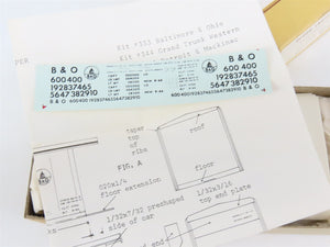 HO Scale Gloor Craft Models Kit 333 B&O Baltimore & Ohio Covered 2-Bay Hopper
