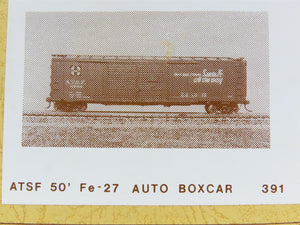 HO Scale Gloor Craft Models Kit 391 ATSF Santa Fe 50' Double Door Auto Box Car