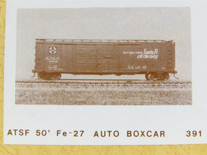 HO Scale Gloor Craft Models Kit 391 ATSF Santa Fe 50' Double Door Auto Box Car