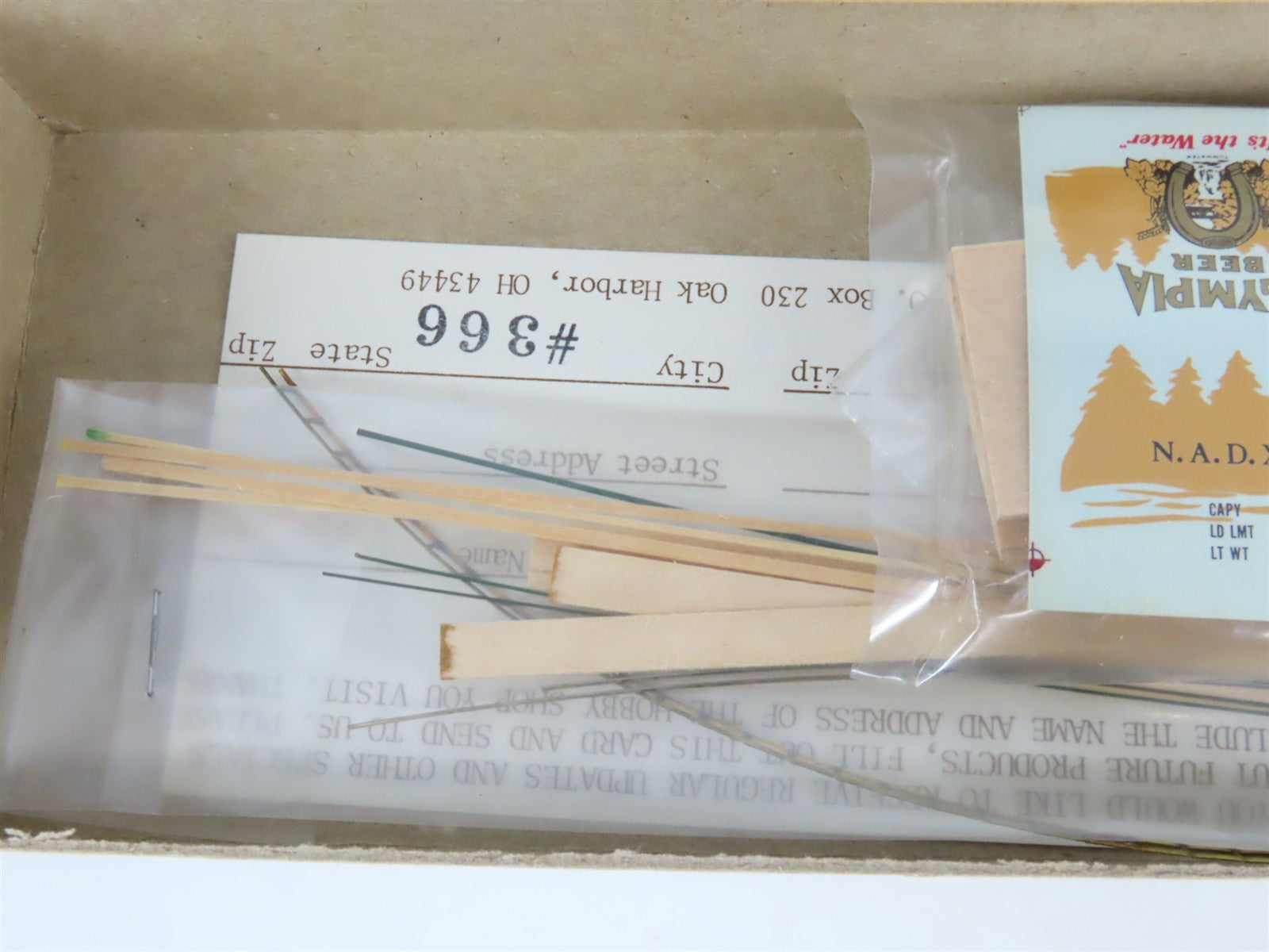 HO Scale Gloor Craft Models Kit 366 NADX Olympia Beer 36' Reefer #5109