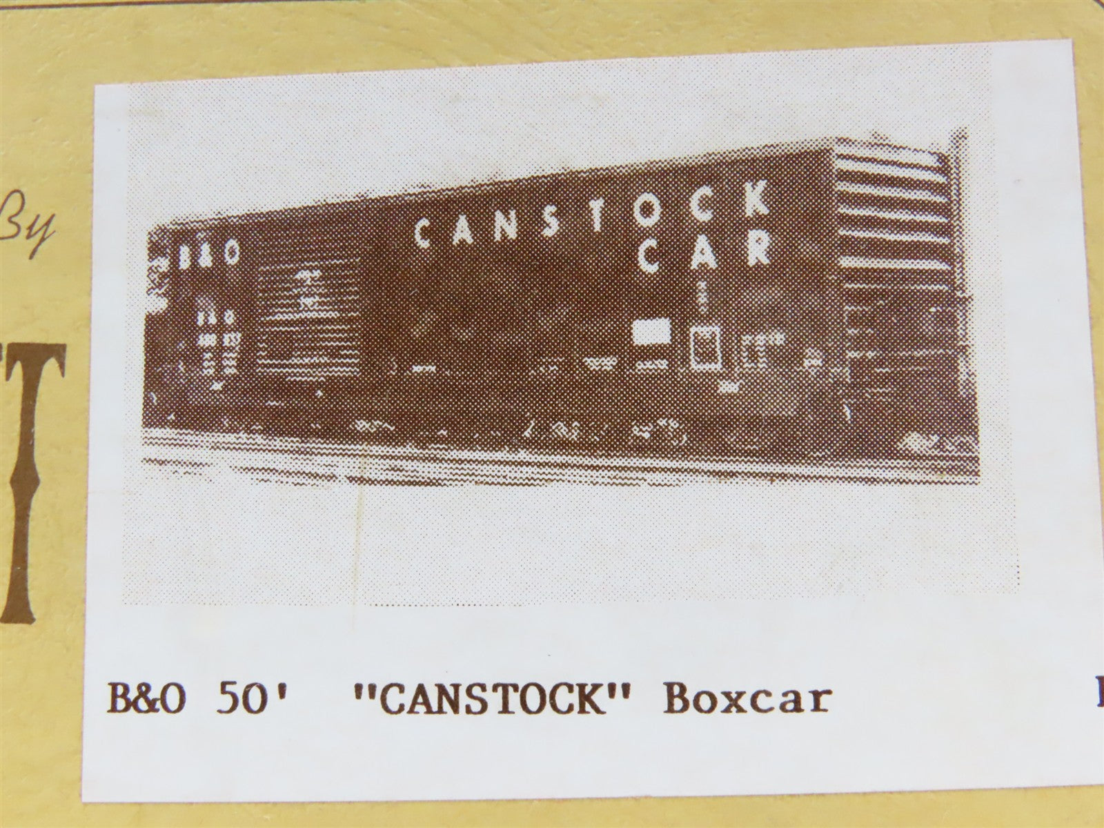 HO Scale Gloor Craft Models Kit 373 B&O Baltimore & Ohio 50' CANSTOCK Box Car