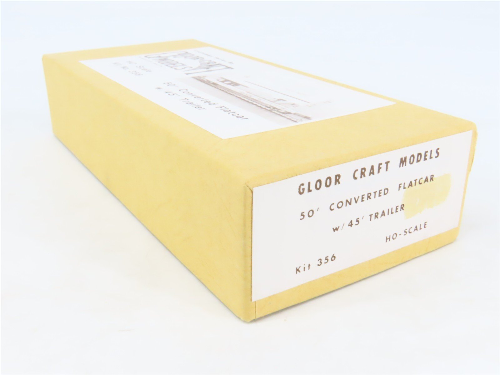 HO Gloor Craft Models Kit 356 Unpainted 50' Converted Flat Car w/ 45' Trailer
