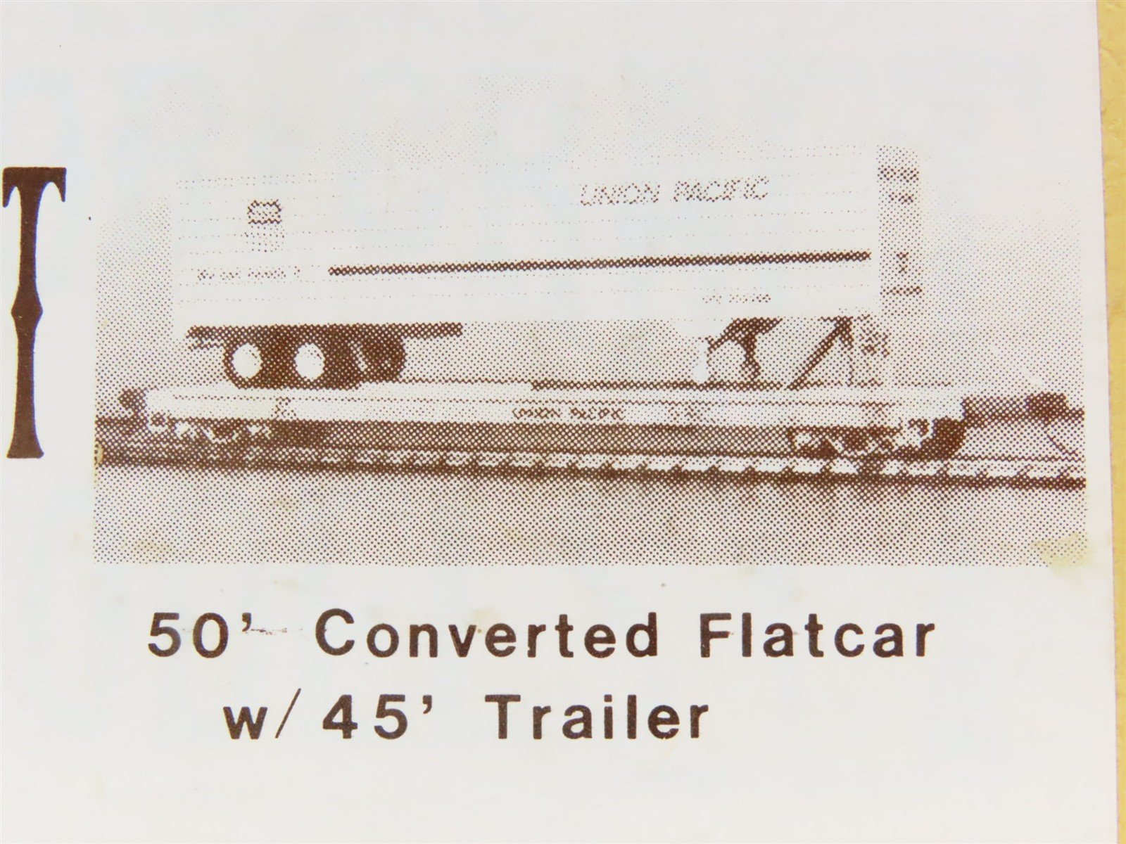 HO Gloor Craft Models Kit 356 Unpainted 50' Converted Flat Car w/ 45' Trailer