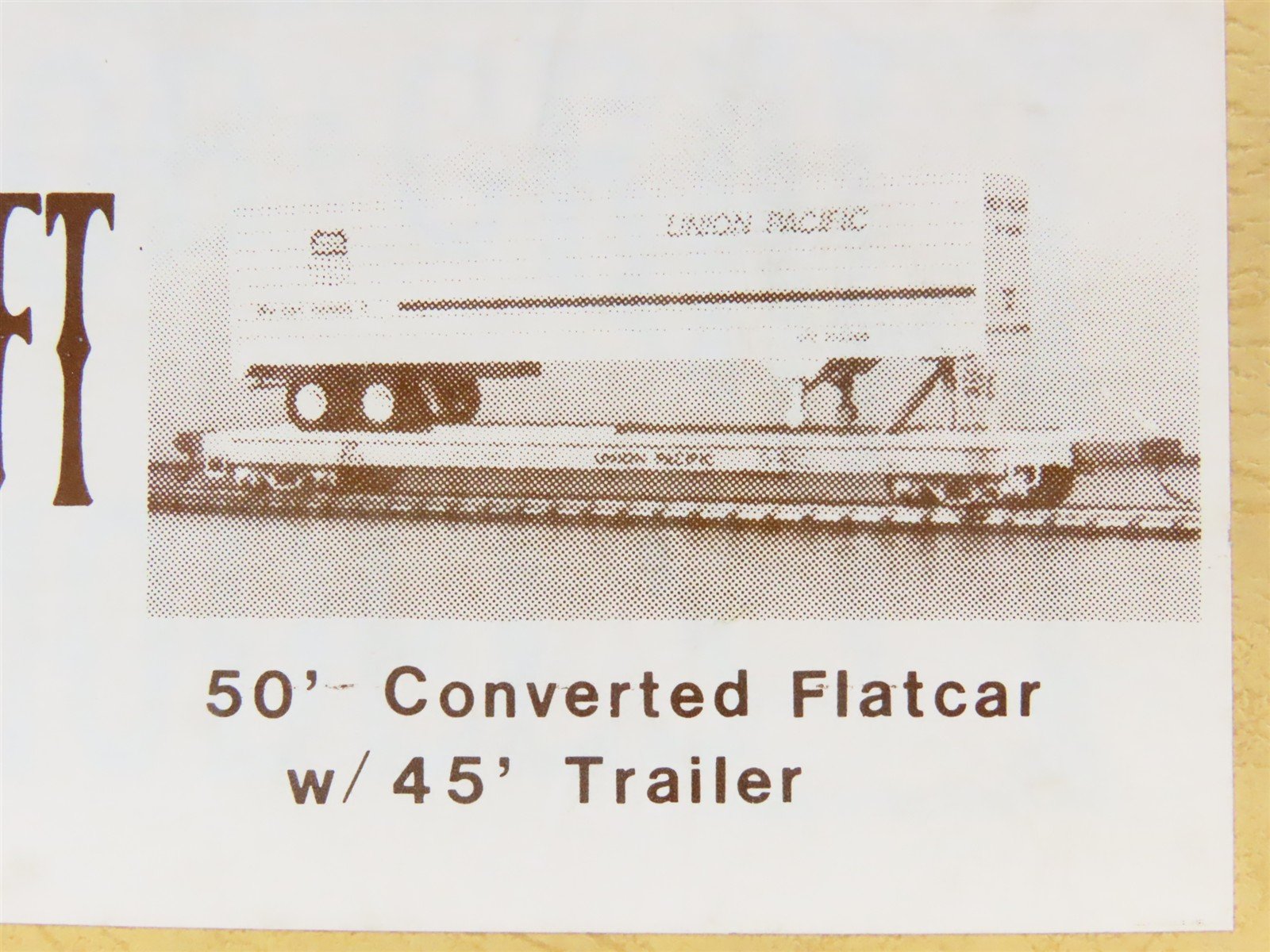 HO Gloor Craft Models Kit 356 Unpainted 50' Converted Flat Car w/ 45' Trailer
