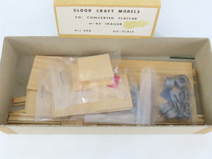 HO Gloor Craft Models Kit 356 Unpainted 50' Converted Flat Car w/ 45' Trailer
