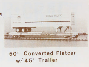 HO Gloor Craft Models Kit 356 Unpainted 50' Converted Flat Car w/ 45' Trailer