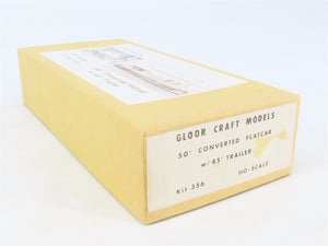 HO Gloor Craft Models Kit 356 Unpainted 50' Converted Flat Car w/ 45' Trailer