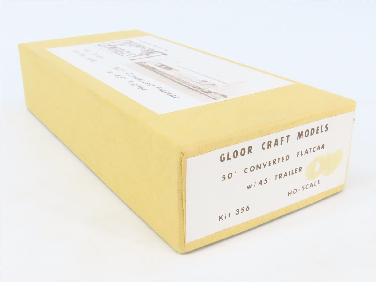 HO Gloor Craft Models Kit 356 Unpainted 50' Converted Flat Car w/ 45' Trailer
