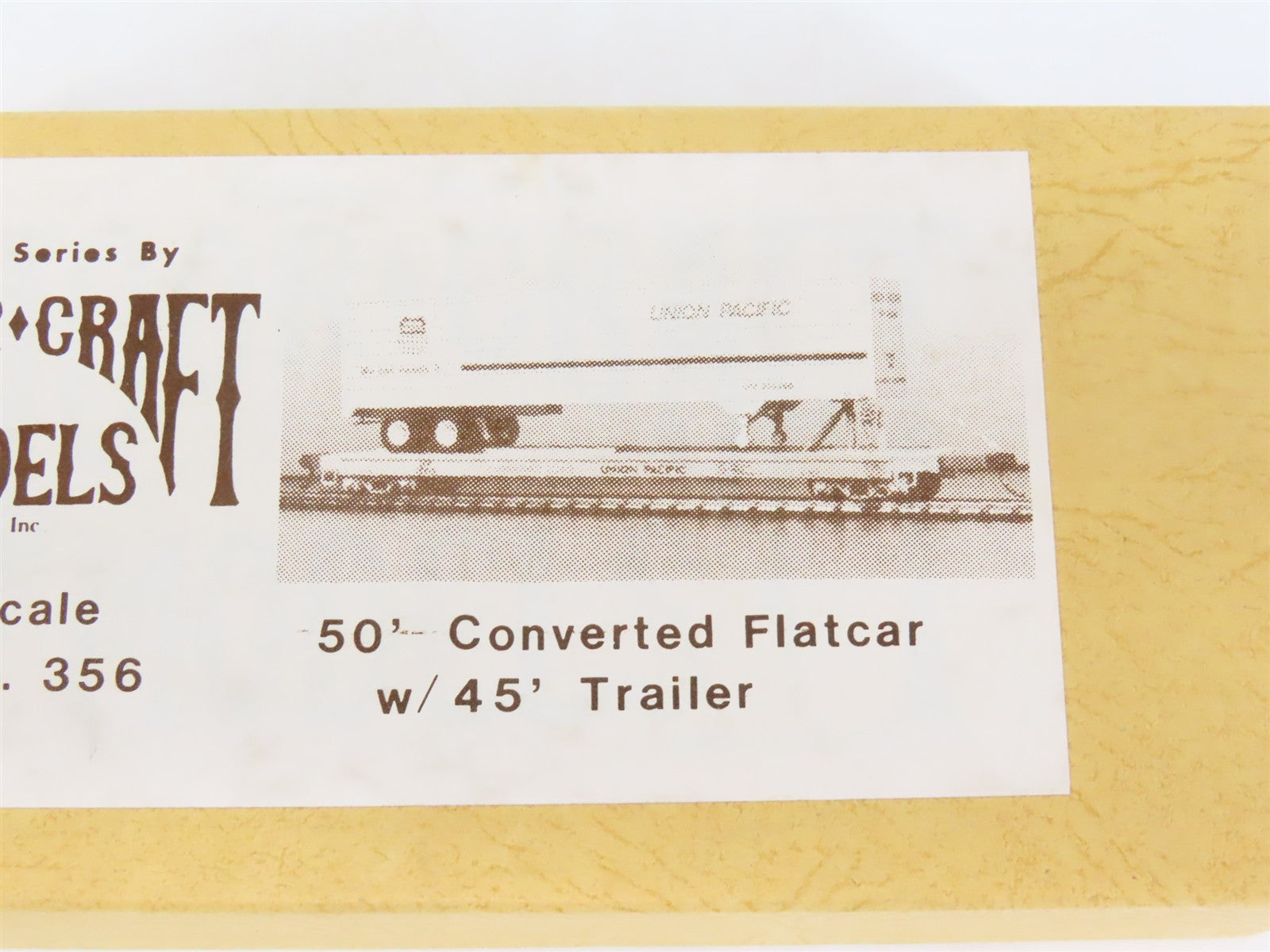 HO Gloor Craft Models Kit 356 Unpainted 50' Converted Flat Car w/ 45' Trailer