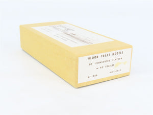 HO Gloor Craft Models Kit 356 Unpainted 50' Converted Flat Car w/ 45' Trailer