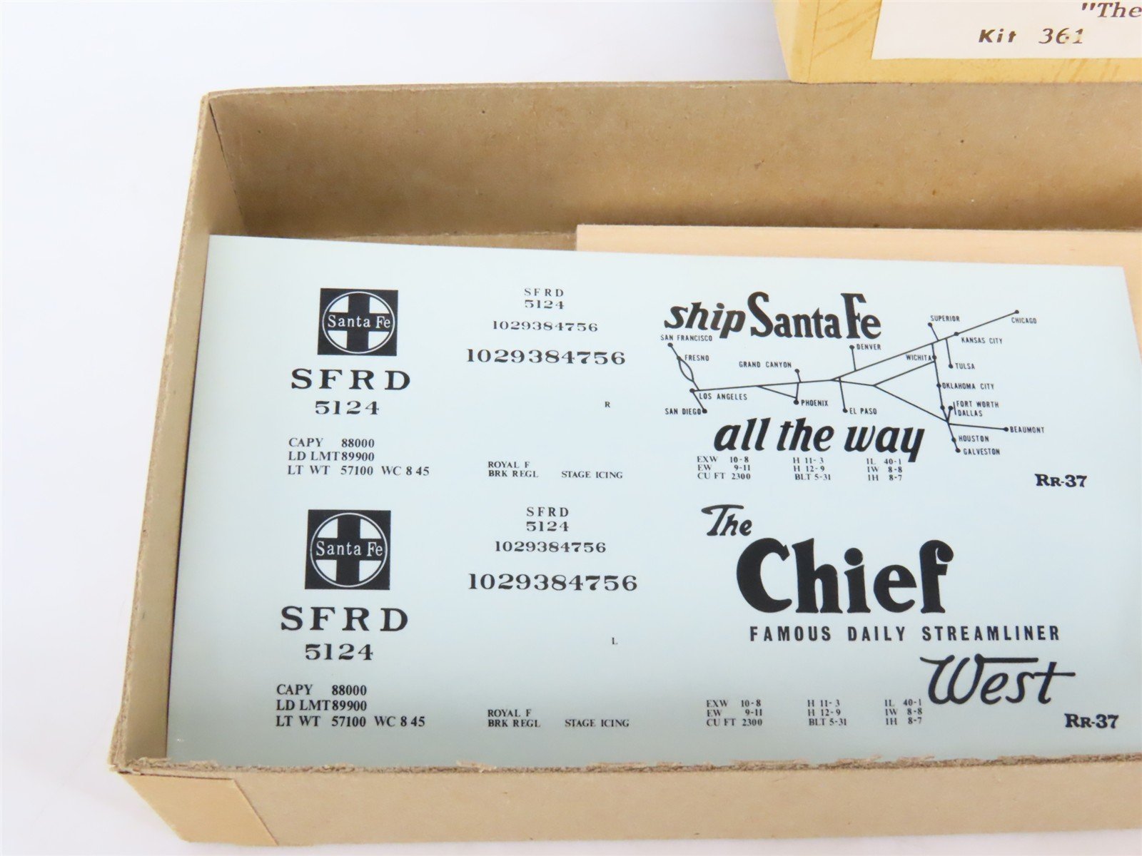 HO Gloor Craft Models Kit 361 SFRD Santa Fe 