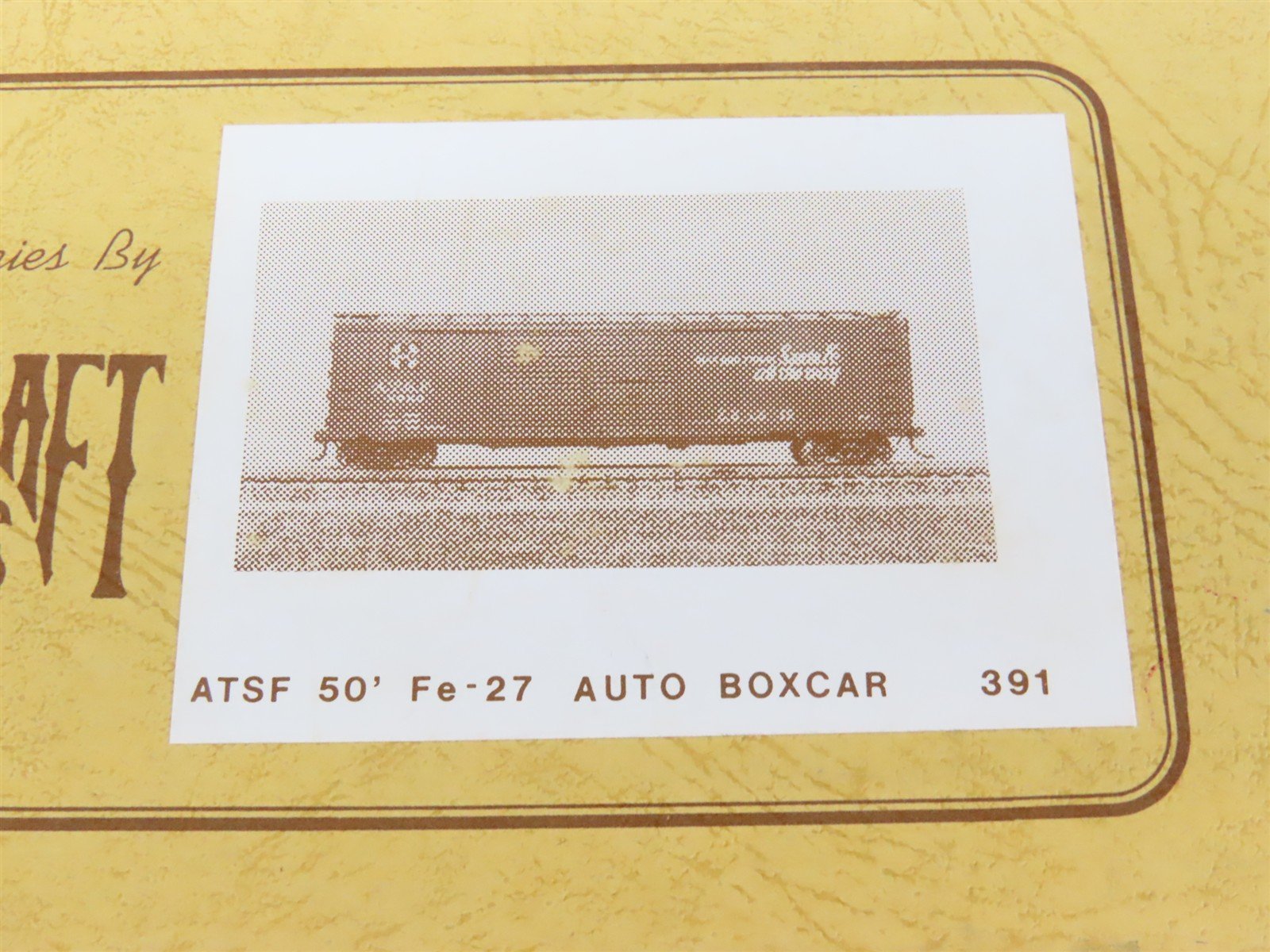 HO Gloor Craft Models Kit 391 ATSF Santa Fe 50' Double Door Auto Box Car #8700