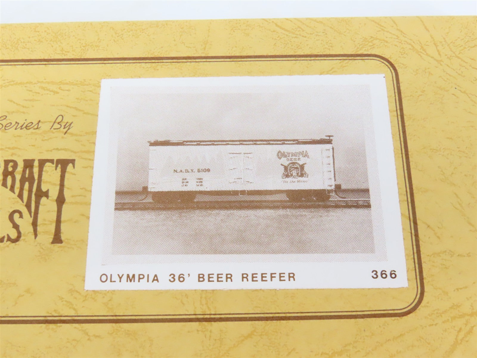 HO Scale Gloor Craft Models Kit 366 NADX Olympia 36' Beer Reefer #5109