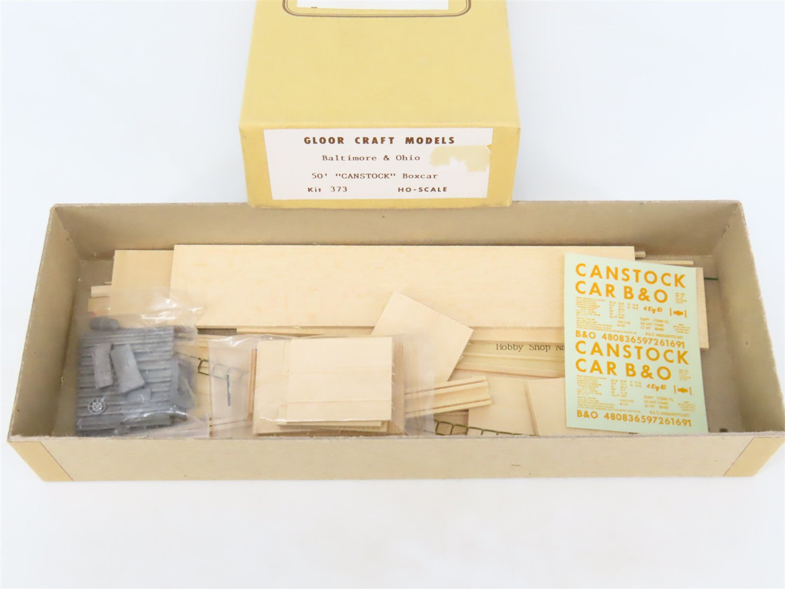 HO Scale Gloor Craft Models Kit 373 B&O Baltimore & Ohio 50' CANSTOCK Box Car