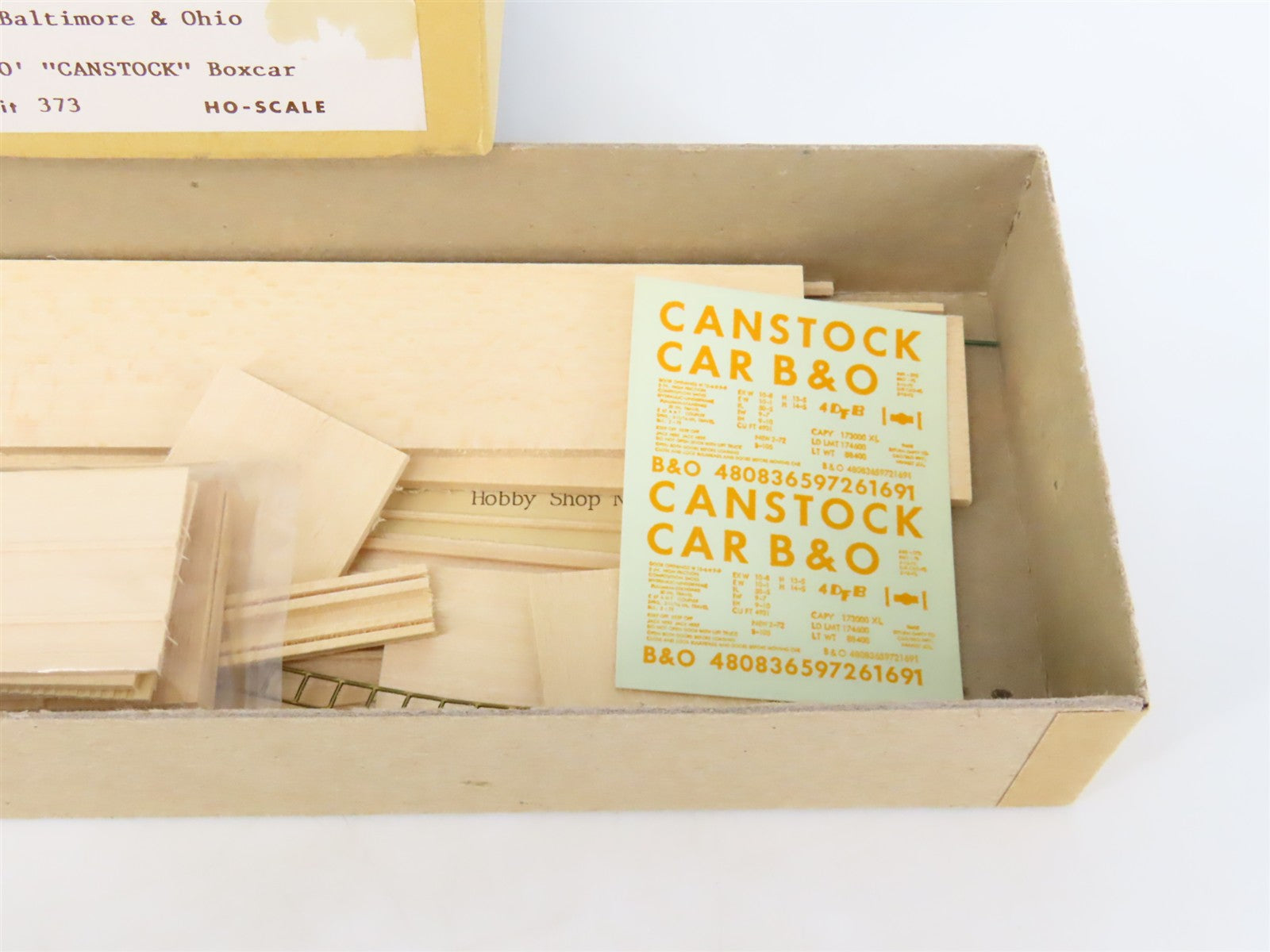 HO Scale Gloor Craft Models Kit 373 B&O Baltimore & Ohio 50' CANSTOCK Box Car