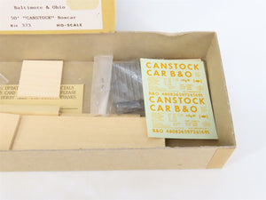 HO Scale Gloor Craft Models Kit 373 B&O Baltimore & Ohio 50' CANSTOCK Box Car