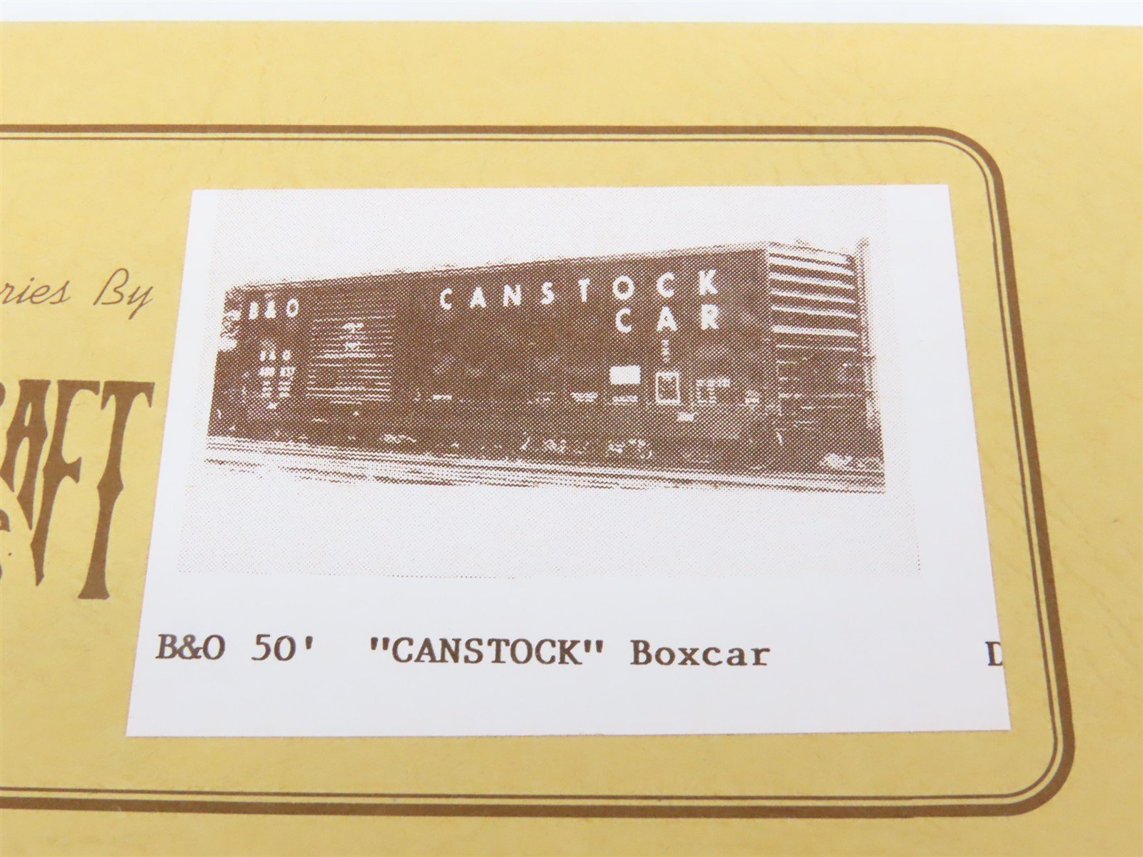 HO Scale Gloor Craft Models Kit 373 B&O Baltimore & Ohio 50' CANSTOCK Box Car