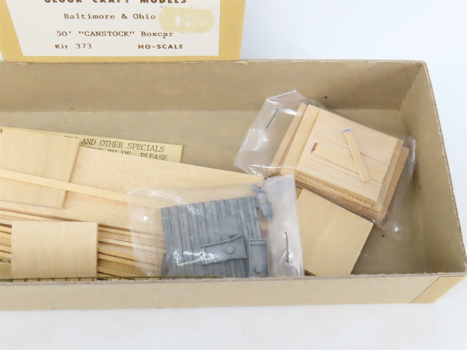 HO Scale Gloor Craft Models Kit 373 B&O Baltimore & Ohio 50' CANSTOCK Box Car