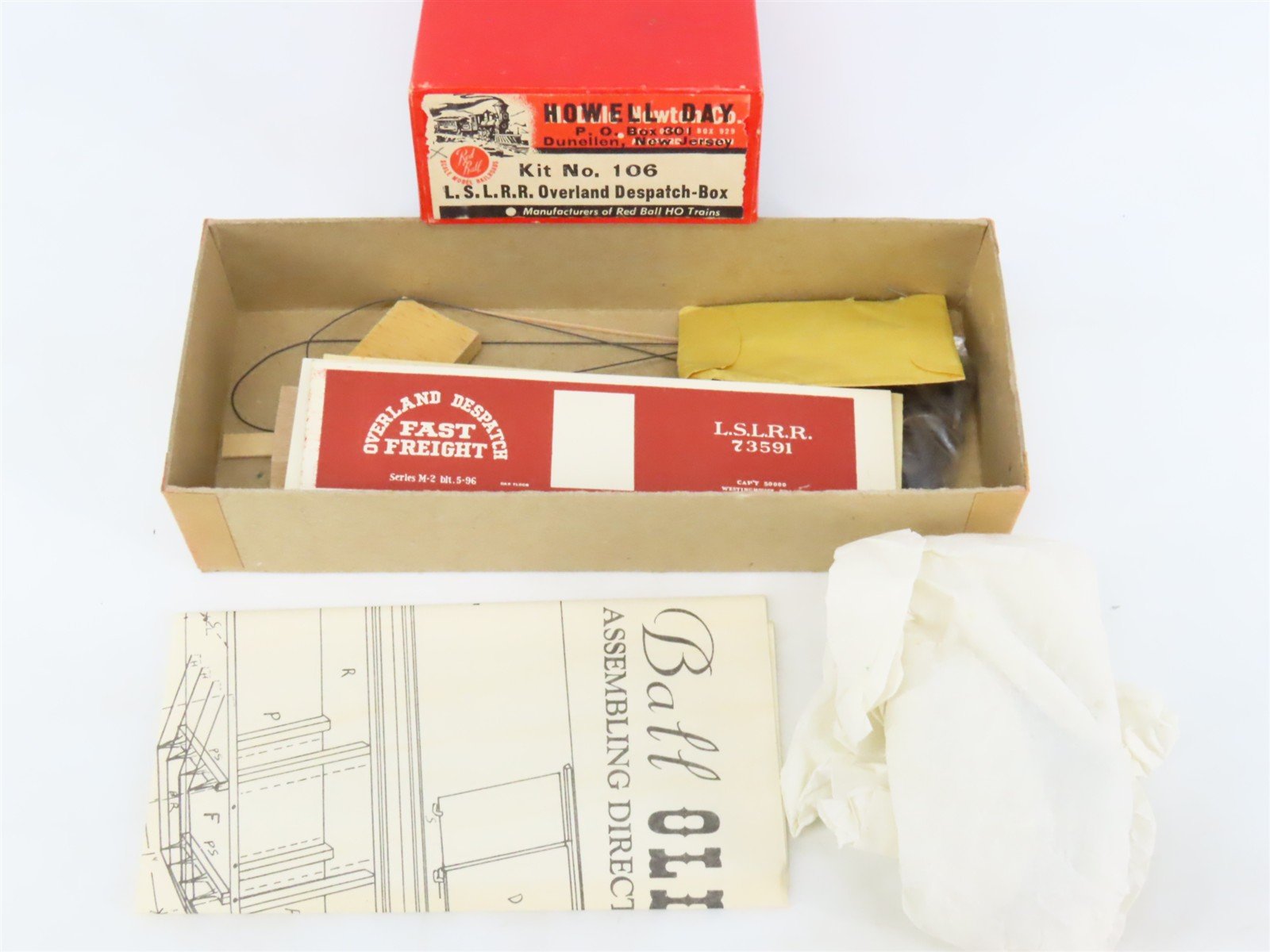 HO Scale REDBALL Kit No. 106 LSLRR Overland Despatch Fast Freight Box Car #73591
