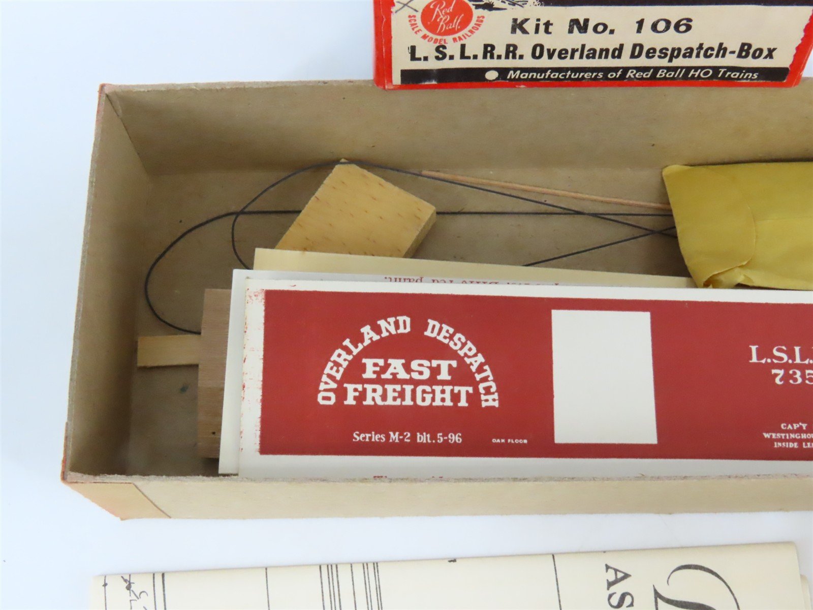 HO Scale REDBALL Kit No. 106 LSLRR Overland Despatch Fast Freight Box Car #73591