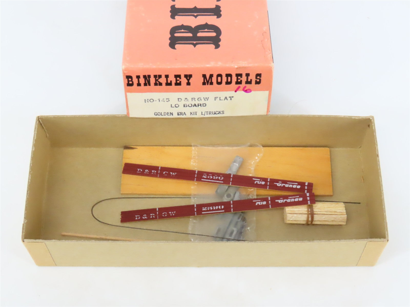 HO Scale Binkley Models Kit 145 D&RGW Rio Grande Railroad Flat Car #2390
