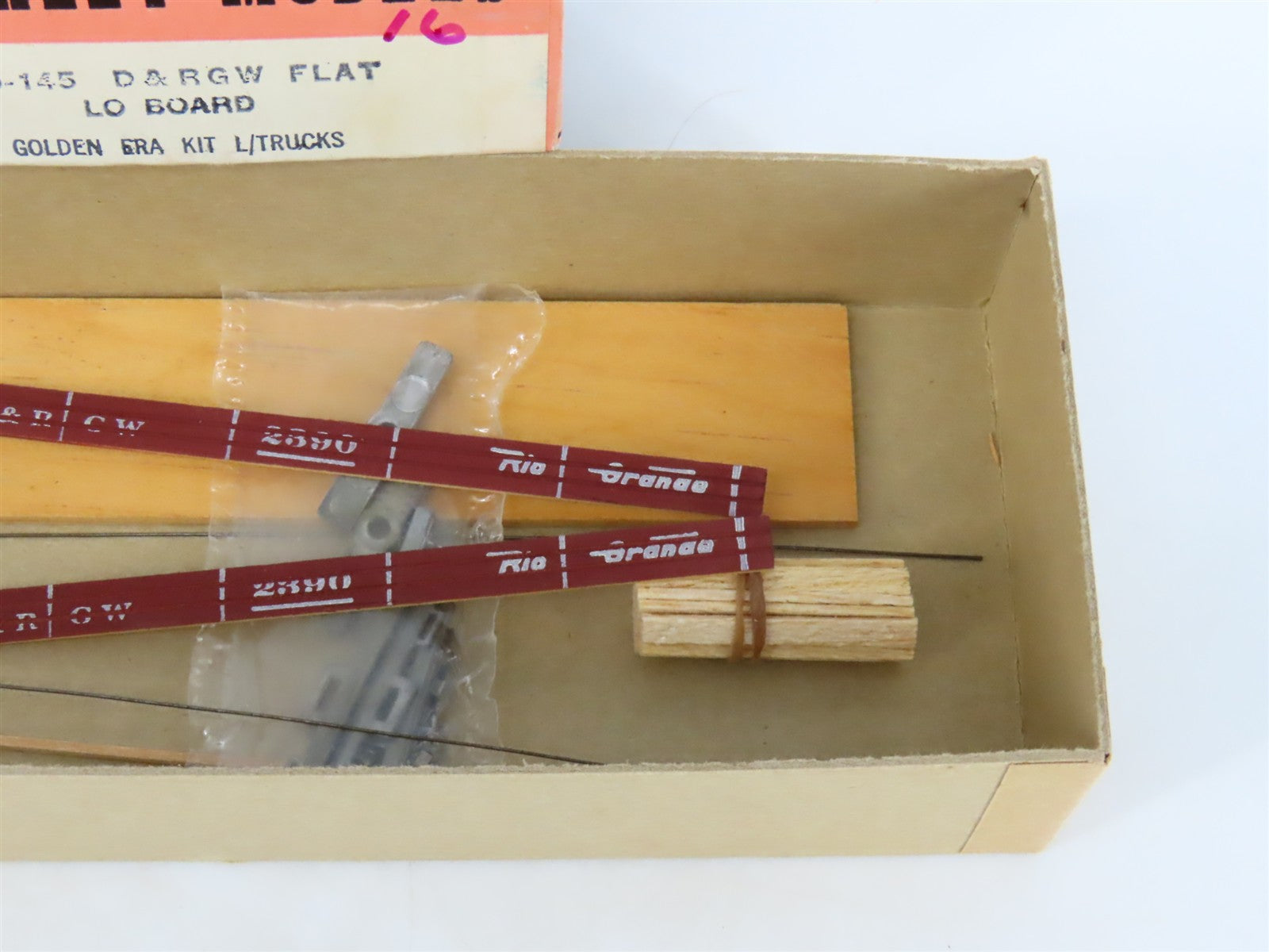 HO Scale Binkley Models Kit 145 D&RGW Rio Grande Railroad Flat Car #2390